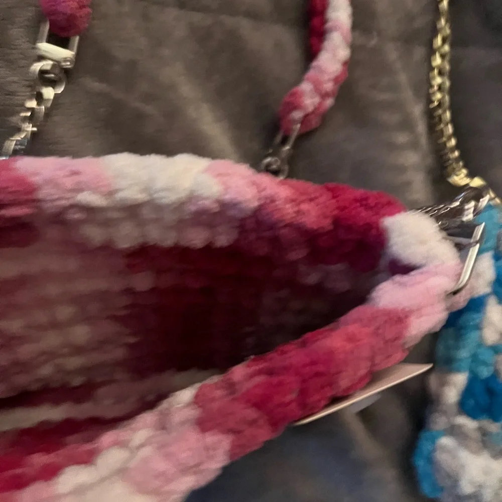 Kids Plush Braided Chain Bag